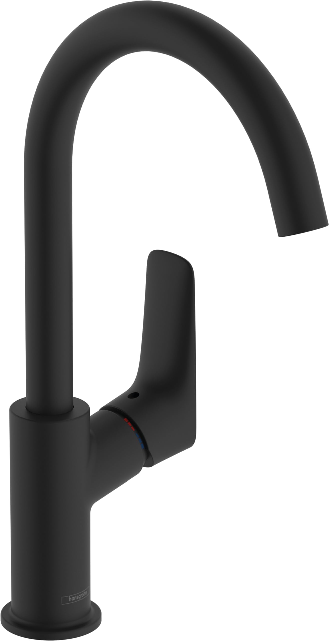 Hansgrohe Logis Single Lever Basin Mixer 210 With Swivel Spout And Pop-Up Waste Set Matt 71130670 Black Large