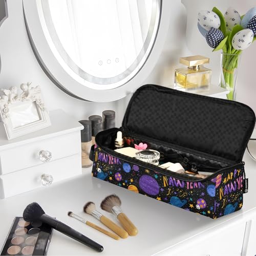 Bolsa organizadora para herramientas de cabello New Year Planet morada, resistente al agua y con gran capacidad para planchas, rizadores, secadores y accesorios miniatura 7