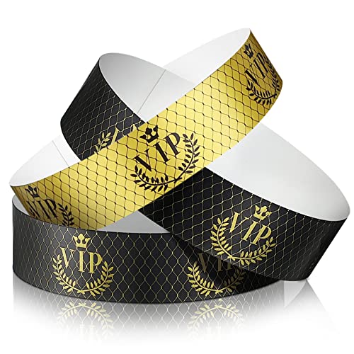 Jadive JADIVE-BADGES D'IDENTIFICATION-04607 500 Pieces Paper Wristbands Vip Plastic Wristbands Waterproof Party Identification Wristbands Party Bracelets cover