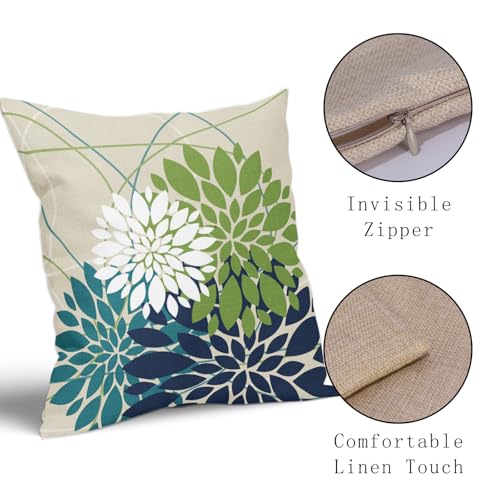 Blue-Green-Teal-Pillow-Covers-18×18-White-Dahlia-Flower-Elegant-Colored-Decorative-Throw-Pillows-Farmhouse-Outdoor-Decor-for-Home-Sofa-Bed-Couch-Modern-Floral-Square-Cushion-Cases-Set-of-2 Blue Green Teal Pillow Covers 18×18 White Dahlia Flower Elegant Colored Decorative Throw Pillows Farmhouse Outdoor Decor for Home Sofa Bed Couch Modern Floral Square Cushion Cases Set of 2