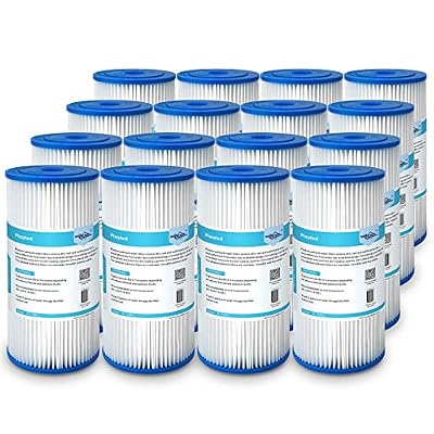 Membrane Solutions 50 Micron Pleated Water Filter Home 10"x4.5" Whole House Heavy Duty Sediment Replacement Cartridge Compatible with ECP10-1,ECP20-BB,R50-BBSA,FXHSC,CB1-SED10-BB (16 Pack)