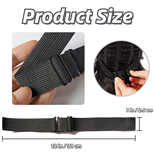 image for SeaCea 10 PCS Elastic Bands for Wigs, Adjustable No-Slip Straps for Wi