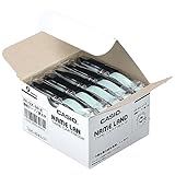 カシオ ラベルライター ネームランド 純正 テープ 9mm XR-9X-5P-E 透明に黒文字 5本