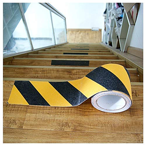 Crevizon Non-Slip Warning Black/Yellow Tape High Traction Abrasive Adhesive Friction Tape For Stairs, Safety, Tread Step, Indoor, Outdoor, Caution(W-4 Inch X 5 Meter) (B0BDVS1Z4N) Amazon Price History, Amazon Price Tracker