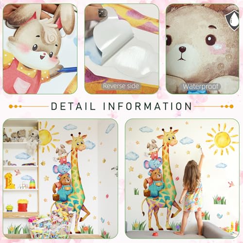 Vinilos decorativos de pared animales en planchas 2 unidades miniatura 3
