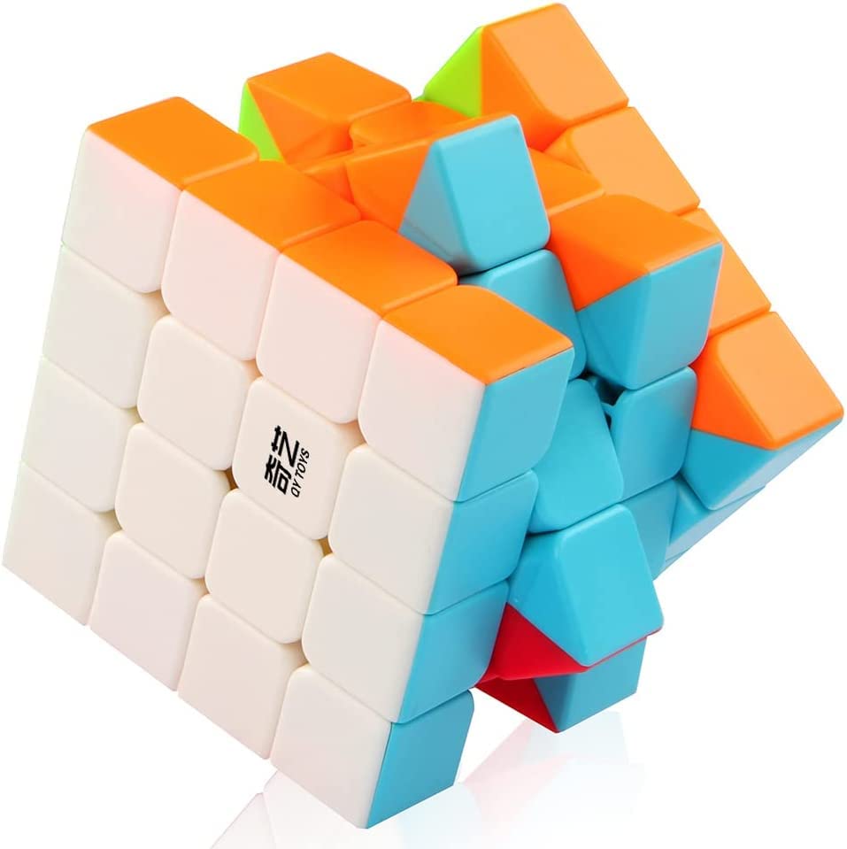 Image of Magic Cube 4x4x4 - Smoothly Stickerless High Speed for Kids, Speedy Stress Buster Brainstorming Puzzle Game, Mind Games for 14 Years and Up, Multi