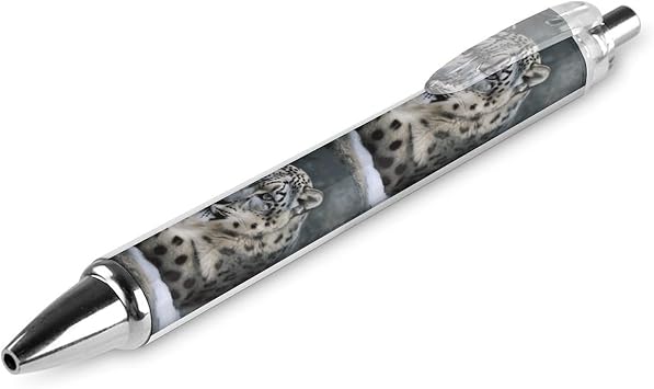 1 Pcs Retractable Snow Leopard Ballpoint Pens 0.5mm Quick-Dry