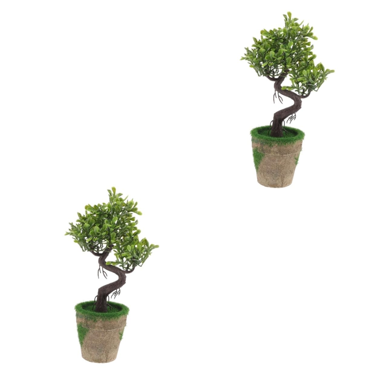 Cabilock 2pcs Houseplants House Plants Small Fake Bonsai Candy Decor Fall Decorations Faux Indoor Plants Dinning Table Decor Small Faux Plant Decor for Home Office Plastic Desk Artificial