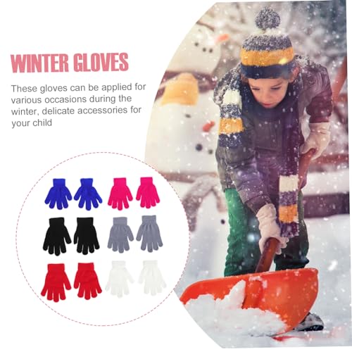 FRCOLOR 6Pairs Winter Gloves Cold Mittens for Boys Lightweight Stylish for Outdoor Activities Like Skiing Snowboarding Durable Warm for Ages3