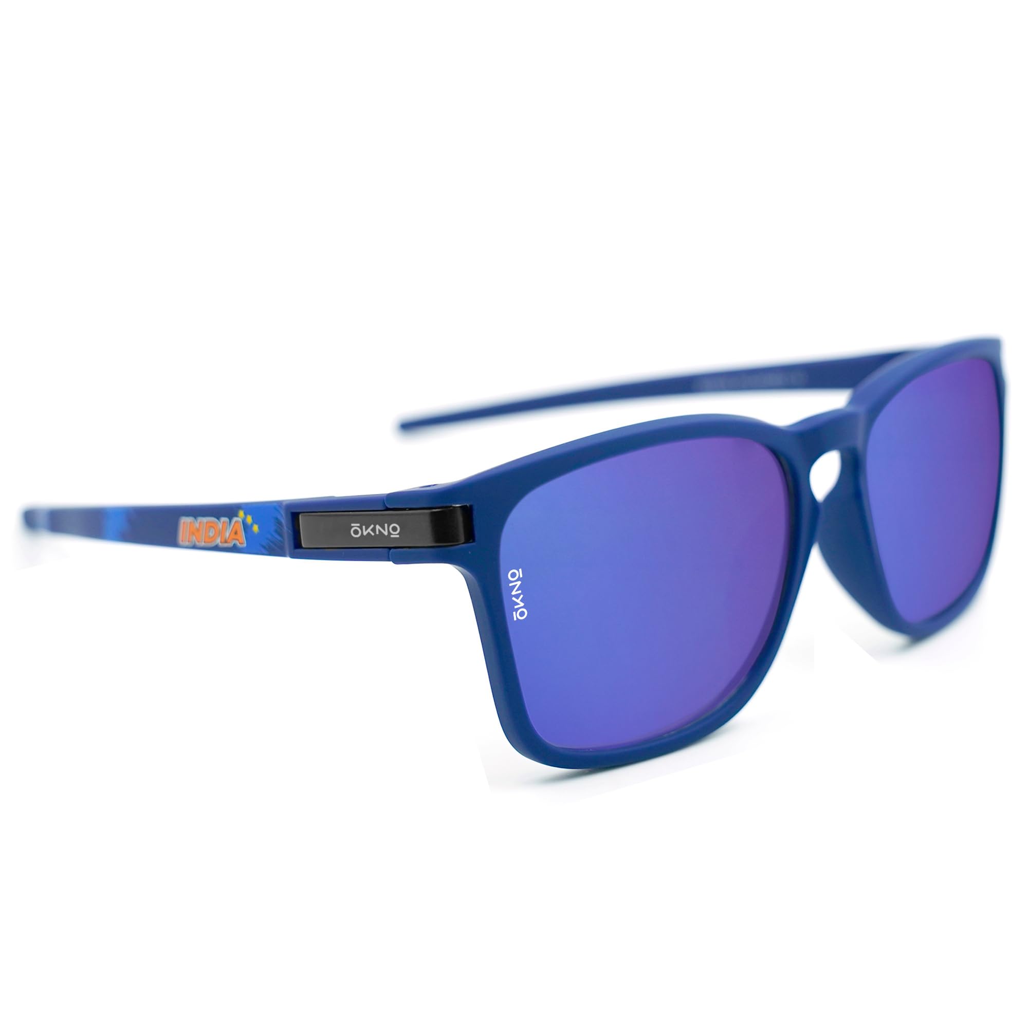 EyewearlabsOKNO | Polarized Full Rim Square Branded Stylish Sunglasses For Men & Women | 100% UV Protection Shades | Cricket Sports Cycling Driving | Medium | Outlaws | Cricket Series