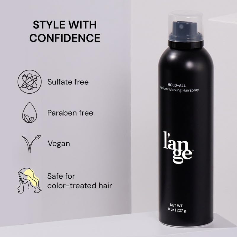 L'ANGE HAIR Hold-All Medium Working Hairspray | Brushable Hairspray | Touchable Finish & Flexible Hold | Hair Sprays For Women | Humidity Resistance & UV Protection | 8 oz - Image 3
