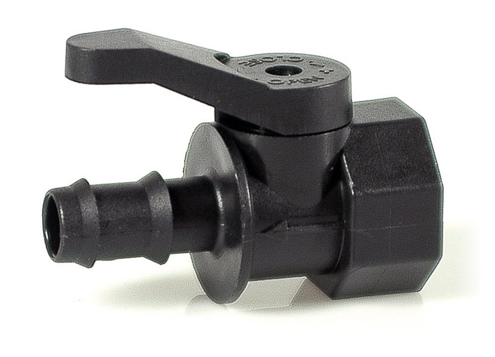 50PZ RACCORDO PER TUBO IN POLIETILENE MINI VALVOLA FILETTO FEMMINA mm. 16x3/4