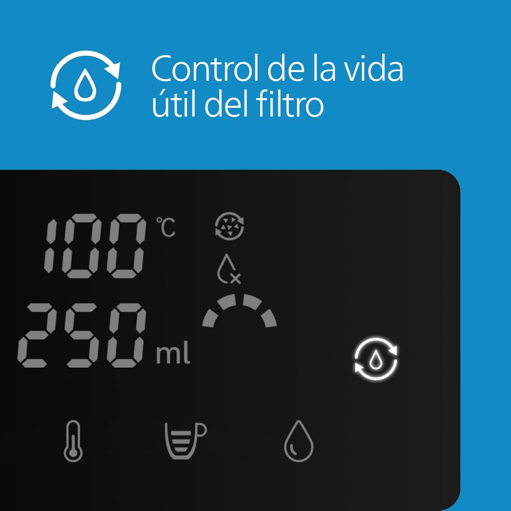 Philips 3100 Series Dispensador de Agua Caliente con Filtración Taste+, Agua Caliente filtrada en Segundos, Reduce el Cloro y la Cal, No Requiere Instalación