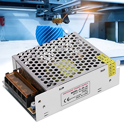 Image of AC to DC Converter, Aluminum Alloy Switch Power Supply Driver Adapter, DC24V LED Screen Strip Light 3D Printer Power Supply(S-60-24(24V /2.5A /60W)AC100-240V)