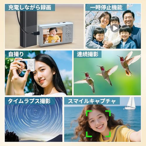 Nicoway(ニコウェイ) デジカメ 5K 80MP WIFI機能 S96 の商品画像 5