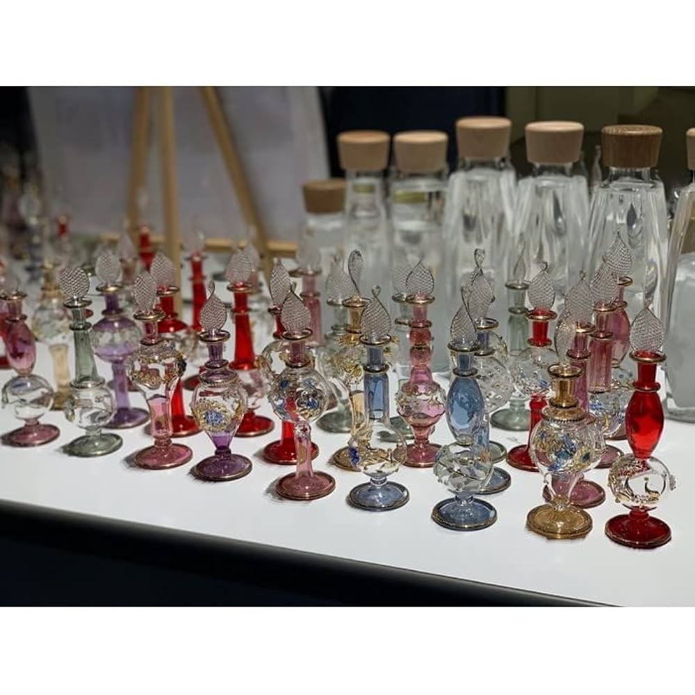 エジプト　香水瓶　アートガラス　アトマイザー　9個セット 楽天市場】エジプトガラス 香水瓶 10本セット 高さ 9cm