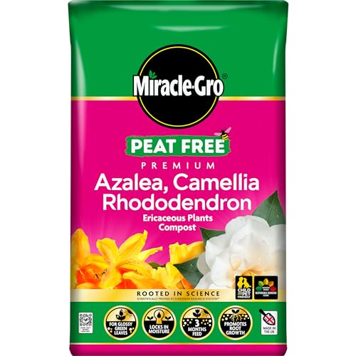 Miracle-Gro 119994 PEAT FREE Premium Azalea, Camellia, Rhododendron, Special Plants Compost, 40 Litres, Brown