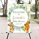 Boy Baby Shower Welcome Sign, Lion king Baby Shower Sign #DZ