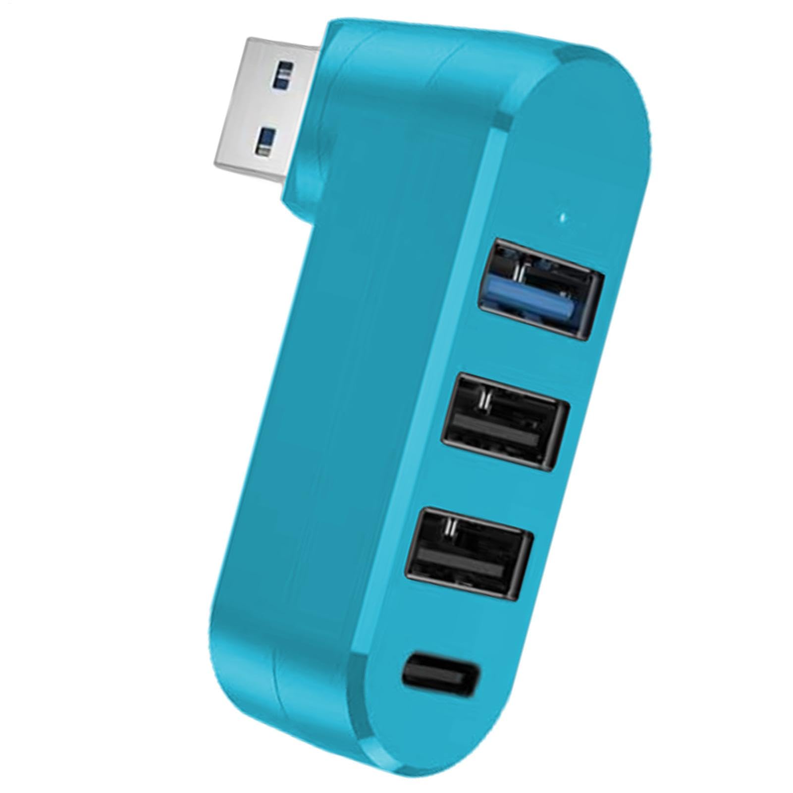USB Hub - 4-Port USB Splitter Adapter Easy Use USB Port Extender Rotatable USB Expansion Hub Versatile USB