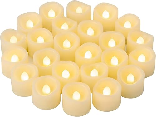 24 PCS LED Flameless Flickering Tea Lights Votive Candle Battery