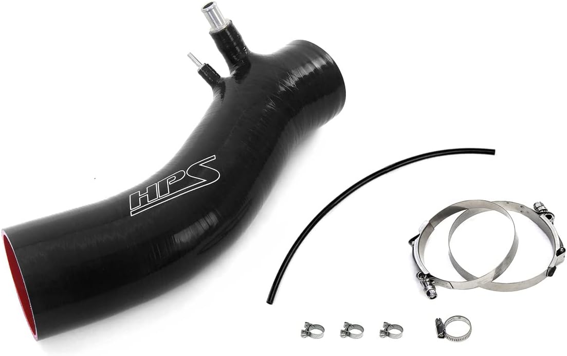 HPS Black Silicone Air Intake Hose Kit Compatible for 2010-2024 Toyota 4Runner 2010-2014 Toyota FJ Cruiser 4.0L V6, 57-2046-BLK