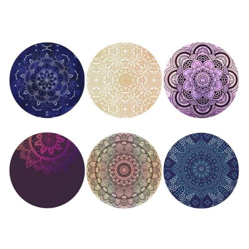 Syiomlis Mandala Coaster for Drinks, Table top Protection Coasters for Outdoor, Indoor, Coffee Table, Kitchen, Office, Bar, Heat Resistant,Gift for Housewarming Birthday and Family (Mandala)
