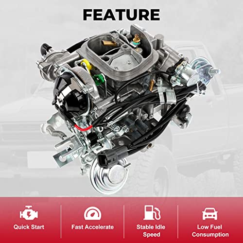 ALAVENTE 21100-35463 Carburetor Carb Replacement for Toyota 22R Engine 21100-35570 TOY-507 1988-1990 Pickup 1981-1988 Hilux 1984 Celica 1984-1988 4Runner with Square Plug (automatic choke) - Thumbnail 3