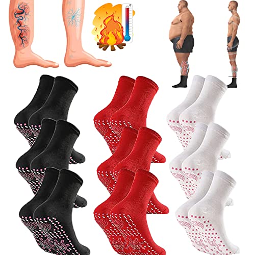 Tourmaline Socks For Varicose Veins,Footfda Tourmaline Socks,Footfda Tourmaline Acupressure Self-Heating Shaping Socks(9Pair)