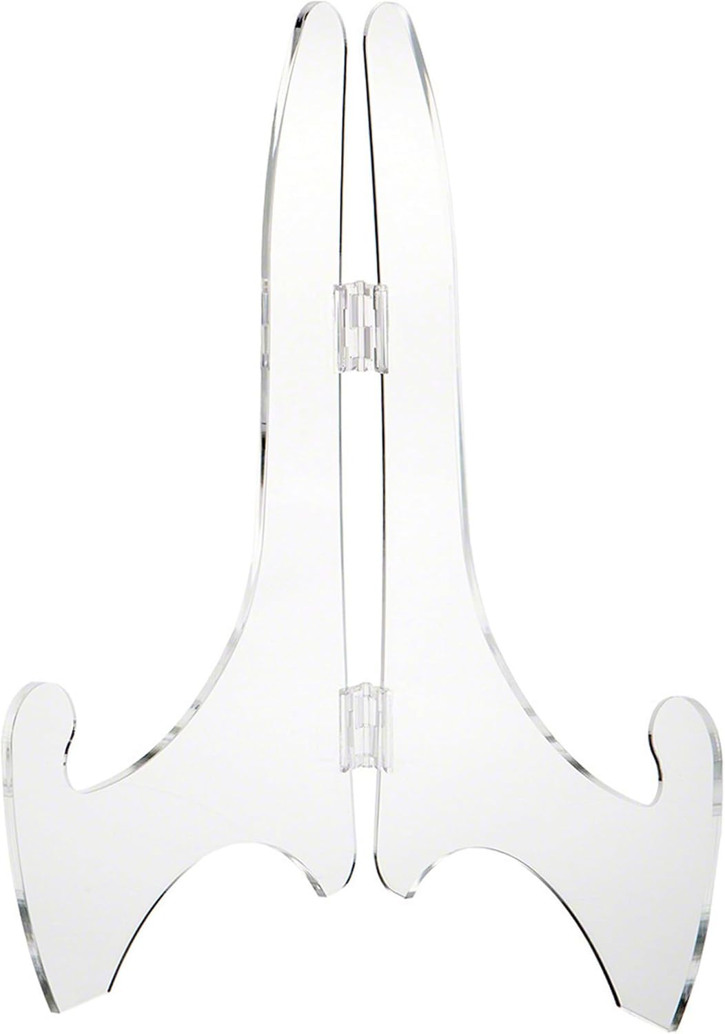 Plymor Clear Acrylic Adjustable Folding Display Easel, 7.5" H x 5" D (For 12" Plates) (3 Pack)