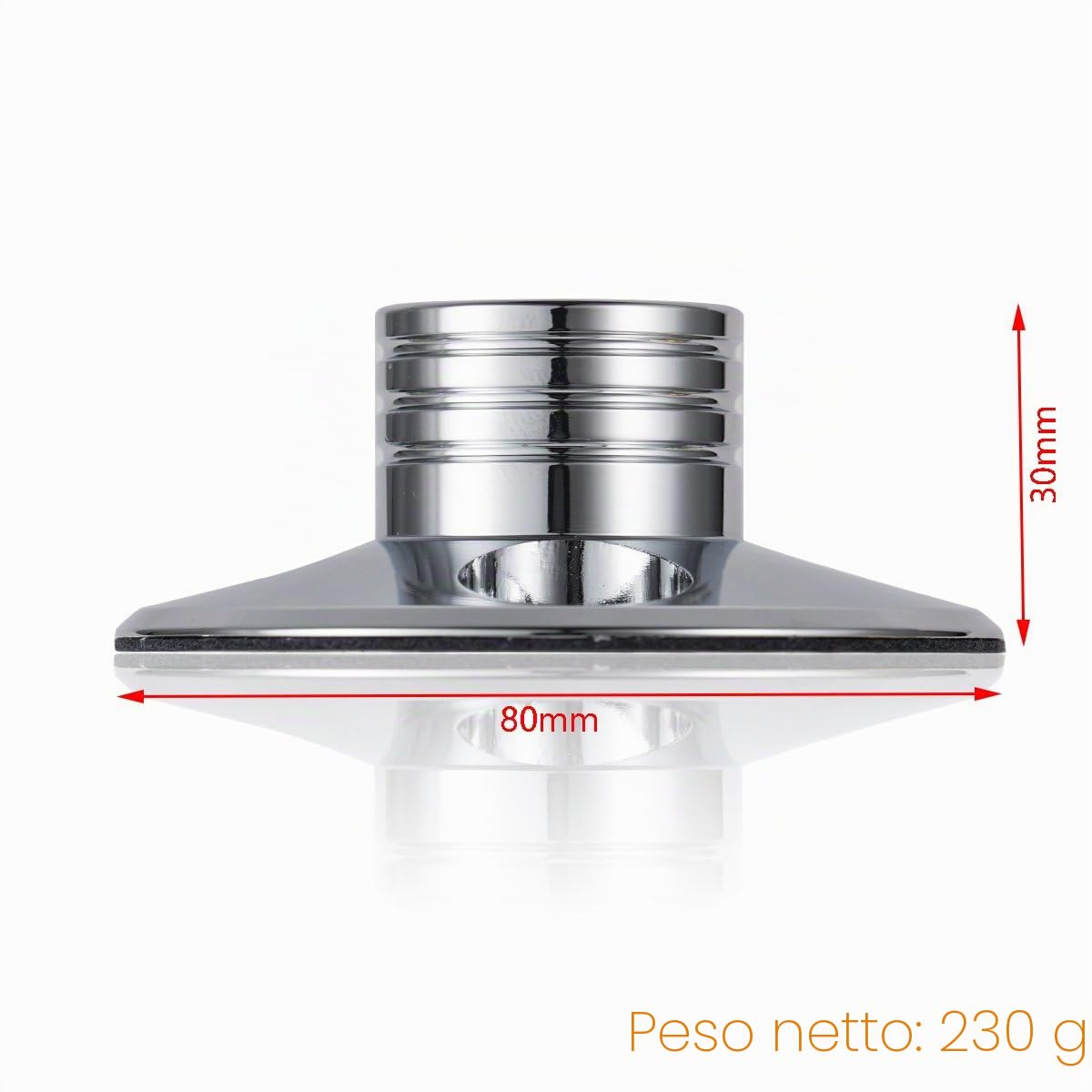 Nobsound Stabilizzatore per giradischi, peso di metallo per LP e vinili, clamp per una riproduzione Hi-Fi, Argento
