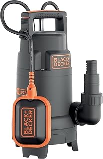BLACK+DECKER BXUP750PTE Tauchpumpe für Klar- und Schmutzwasser (750 W, max. Förderleistung 13.000 l/h, max. Förderhöhe 8 m)