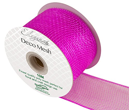 Eleganza DECO Mesh 63 mm x 10 m No.01, vit 10.5 x 10.5 x 6.5 cm fuchsia