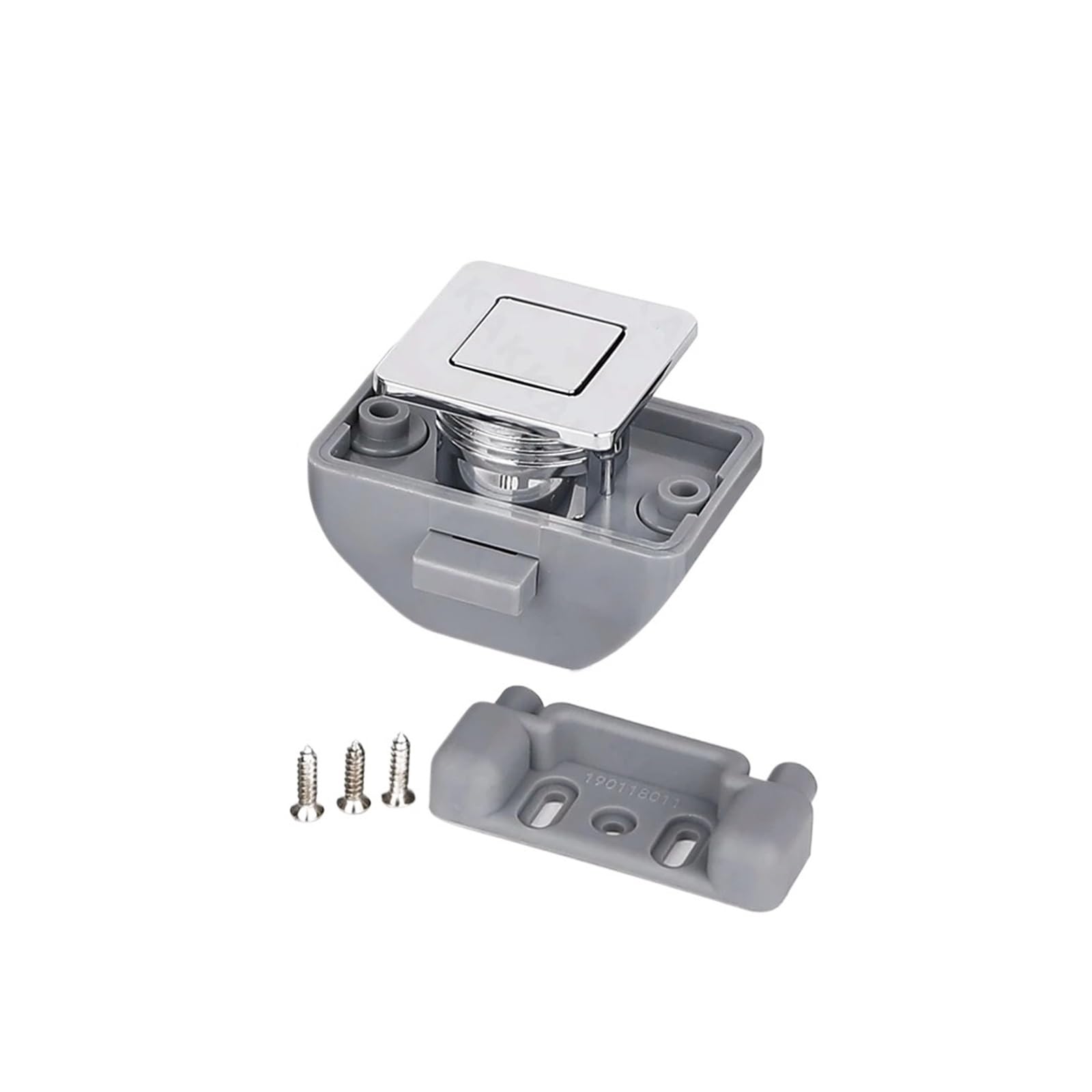 Djgkenvq Chrome Drawer Lock 5Pcs Camper Car Push Lock 26Mm Rv Caravan Boat Motor Home Cabinet Drawer Lock Keyless Push Button Latch Furniture Hardware(Chrome)