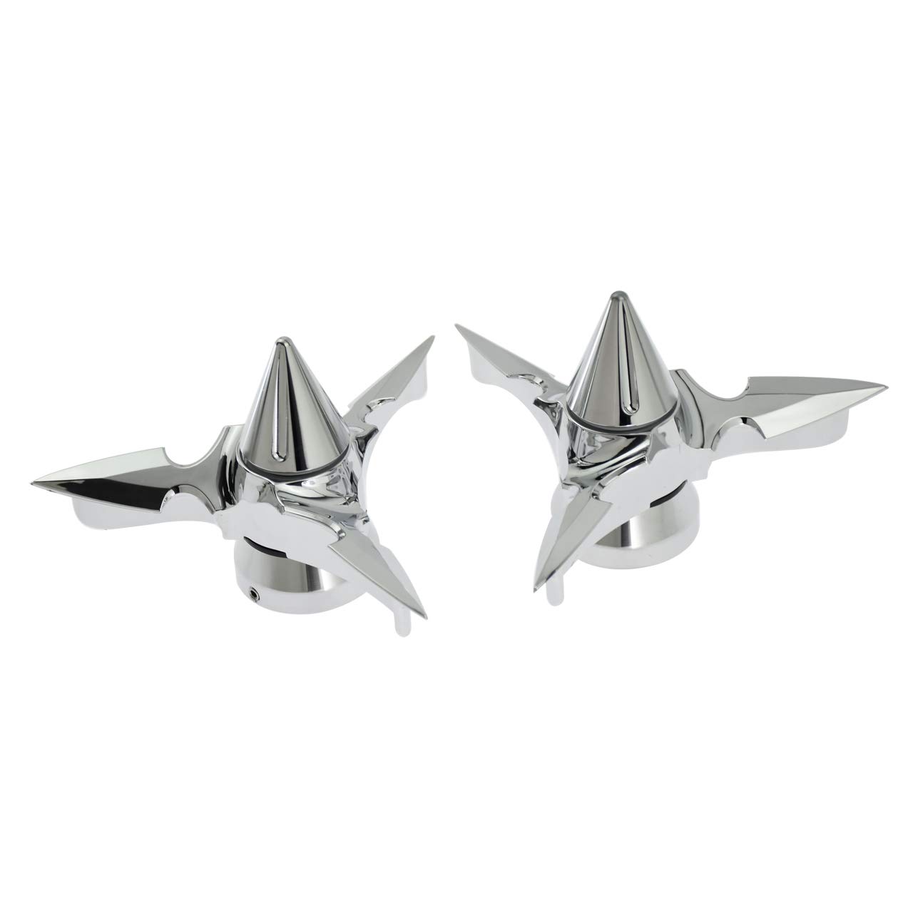 1 Paire de Capuchons d'essieu Avant chromés pour Harley Touring Street Glide Dyna Sportster XL883 XL1200 V Rod