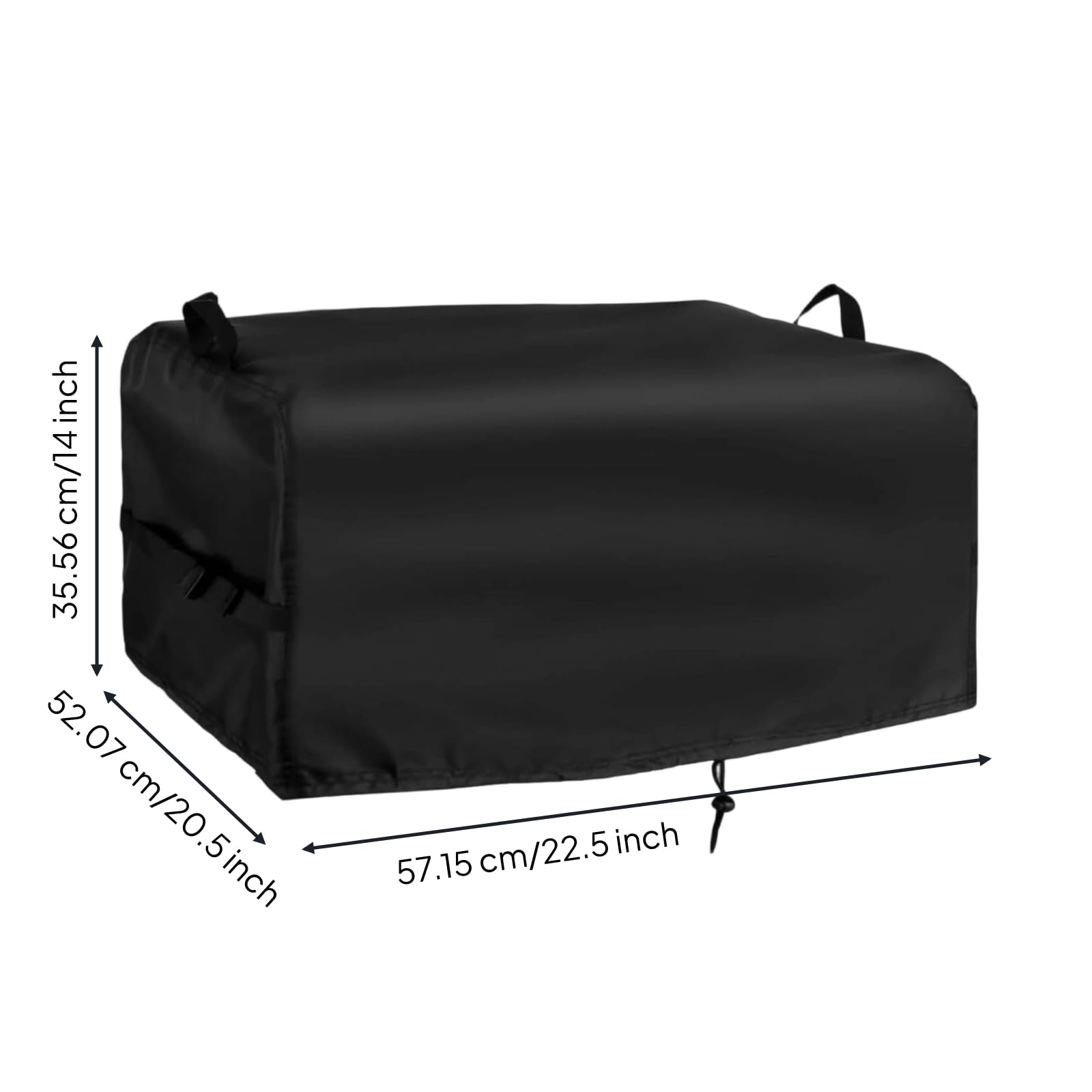 Gewerbliche Fritteusenabdeckung Fritteusenabdeckung Geräteschutz Haubenüberzug Staubschutz aus Widerstandsfähigem Oxford , Schwarz 420D , 22.5"L X 20.5"W X 14"H Zoll
