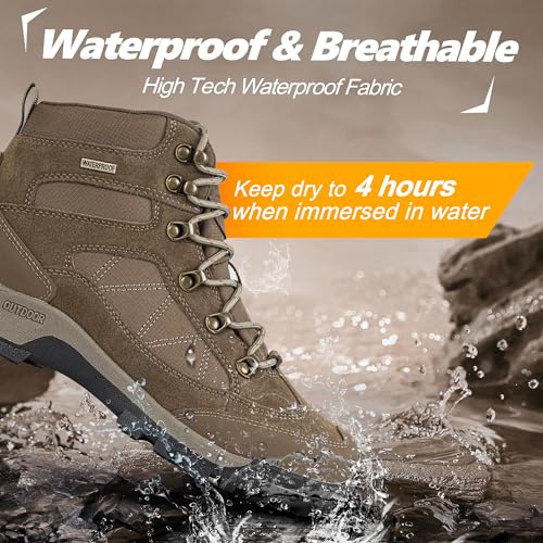 R CORD Hiking Boots Womens Waterproof Outdoor Womens Hiking Boots Trekking Camping Trail Boots2