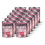 Against The Grain Nothing Else! 100% Pork Dog Food – 12 Count, 11 oz Each – Single-Ingredient Pork Loaf in Natural Bone Broth – Limited Ingredient, Grain-Free Recipe for Sensitive & Allergy-Prone Dogs
