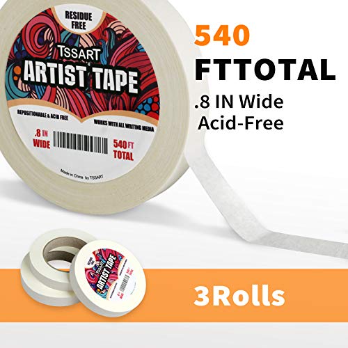 3 Pack White Artist Tape Masking Artists Tape For Drafting Art Watercolor