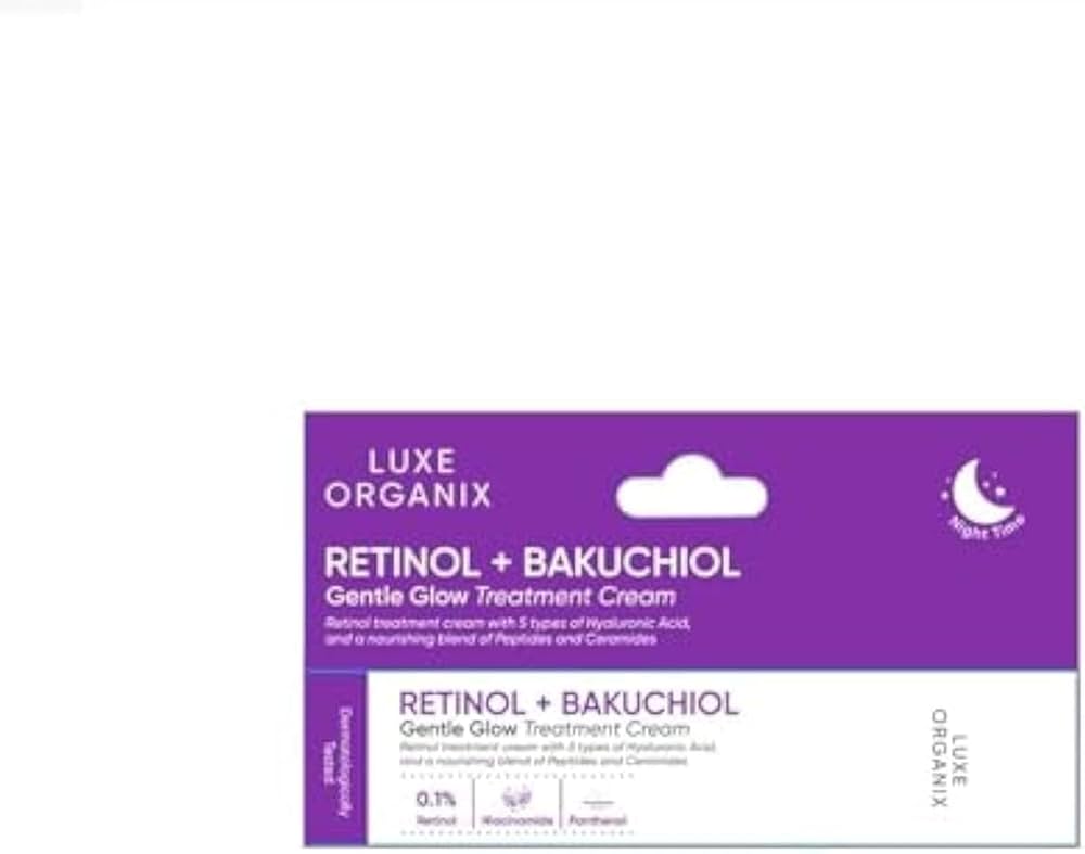 LUXE ORGANIX RETINOL + BAKUCHIOL Overnight Glow Gentle Treatment