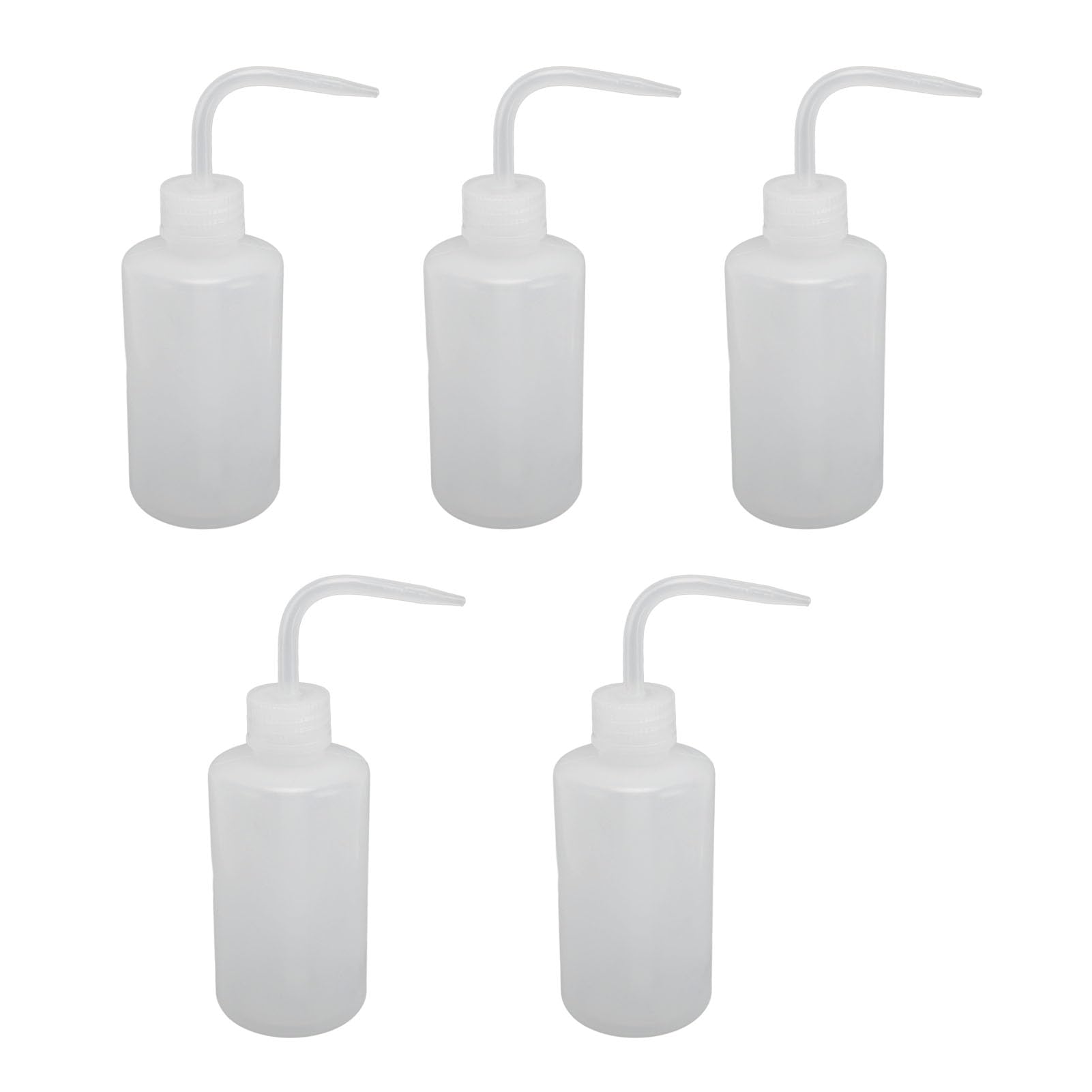 AYNEFY 5PCS Safety Wash Bottles, Plastic Squeeze Bottle with Scale Labels Multipurpose Empty Bottle for Cleaning Watering Safety Rinse Bottle Watering Tools Wash Tattoo Accessories (B)