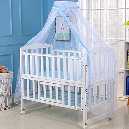 Digead - Mosquitera para cuna, toldo para cuna con soporte de soporte, adecuado para cuna y cuna, 160 450 cm (blanco)