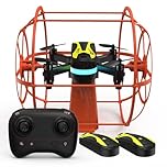 Morlyrctooy M17 Drone Mini RC Quadcopter Drone with Protective Cover Dual Land-Air Mode One Key take-off/landing 3D Flip Headless Operation 3Speed Adjustment 2 Rechargeable Batteries Gifts Easy to Fly