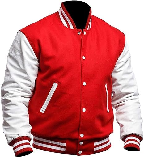 AKS ModeLetterman Varsity Jackets for Men, Baseball Bomber Jackets, High School Letterman Jackets, Warm Fleece Outerwear
