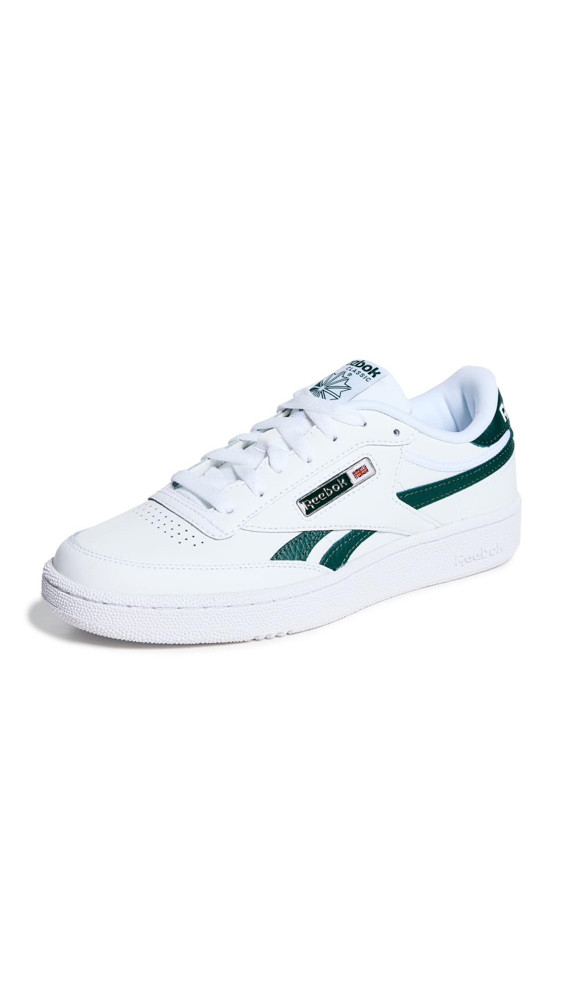 Reebok Unisex Club C Revenge Sneaker, White/Collegiate Green/White, 12 Women/10.5 Men