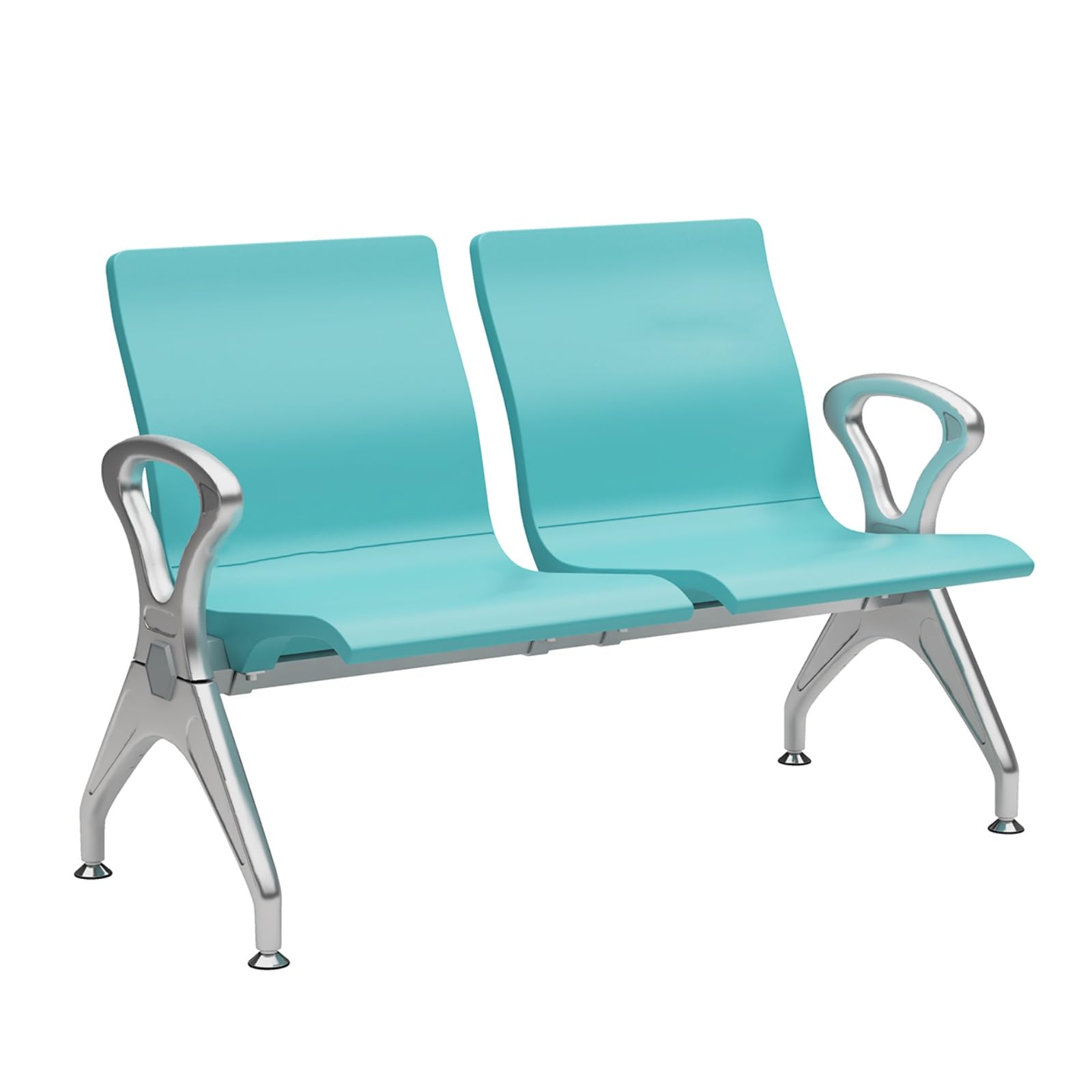 SaryEdge Ergonomic Chairs with Armrests, Airport Reception Bench, Office Lobby Seating, Conference Room Guest Chairs for s, Salons, and Banks,Blue-124cm/49in,Blue-124cm/49in