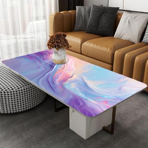 Image of Pastel Fluid Art Desk Sticker, Abstract Liquid Marble Desktop Decor, Waterproof Table Surface Protector for Home Office Room, 39.37x23.62 Inch