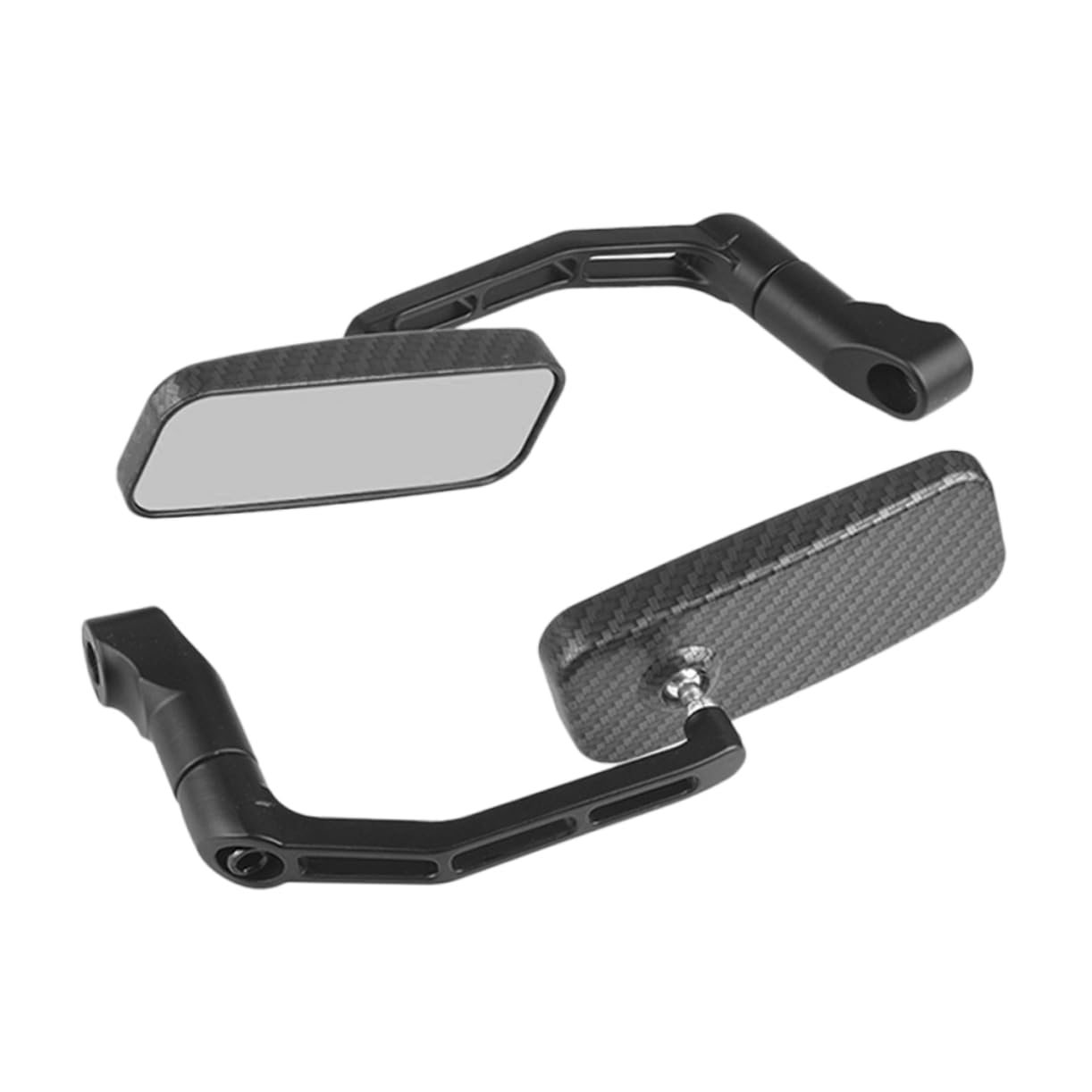 Specchietti Retrovisori Moto Lega di Alluminio Plastico | Nero, per Moto ed Elettrico, Guida in Movimento, Ampia Visuale, Design Unico