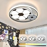 Plafon LED Techo Regulable con Control Remoto 40W 3800LM Lámpara de Fútbol 3000K-6000K Luz de Habitación Infantil Moderno Lámparas de Techo para Niños y Niñas Dormitorios de Juvenil Iluminación, Ø42cm