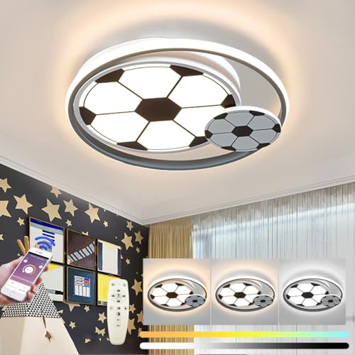 Lustre football LED 50W pour illuminer la chambre d'un garçon