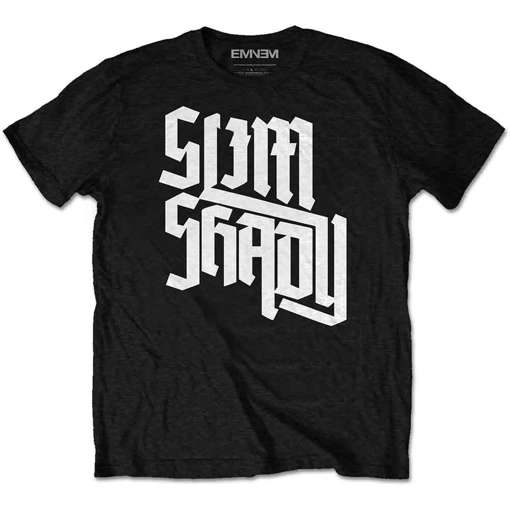 Rock Off Officially Licensed Products Men's Black Unknown Slim Shady Slant T Shirt, S Uk